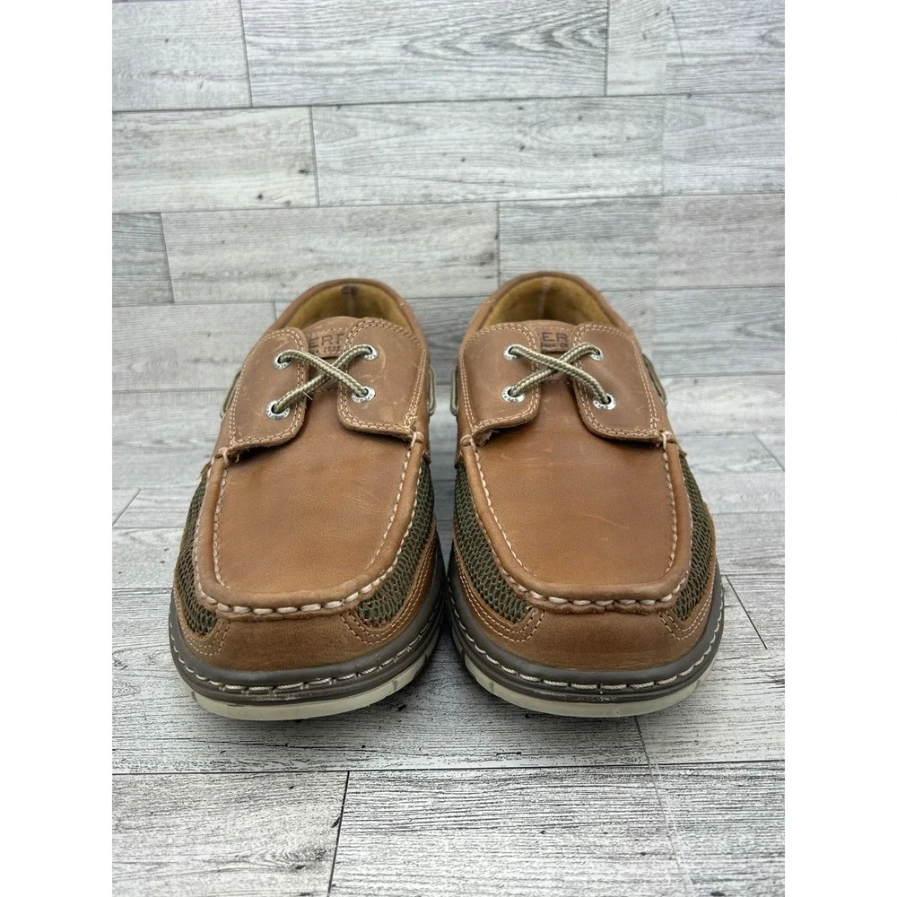 Sperry Top-Sider Men Billfish Boat Shoes Tan Leather Mesh‎ STS15061 Size 11.5 M